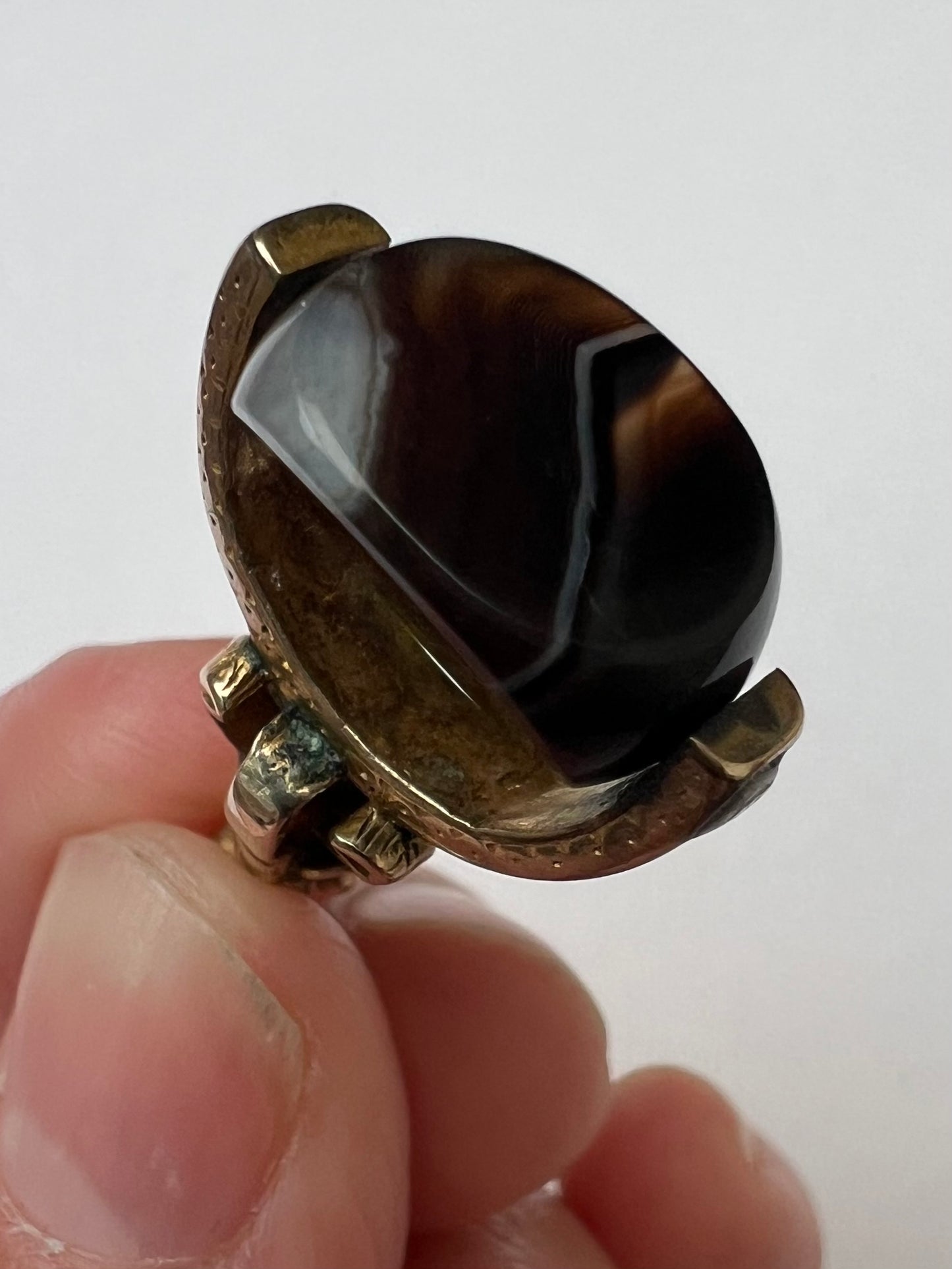 Antique 9ct Gold Fob Spinner Pendant