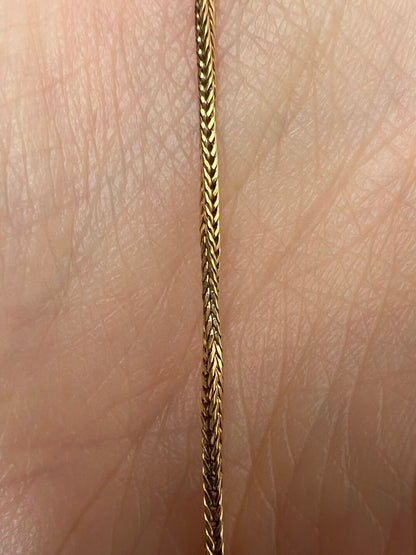 Slinky 19.5" Solid 18ct Gold Snake Fox Tail Chain