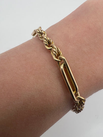 RESERVED - Please Contact for Price - Antique 9ct Gold Albert Fancy Link Bracelet