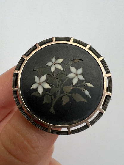 Italian Grand Tour Pietra Dura Lilly Of The Valley Brooch