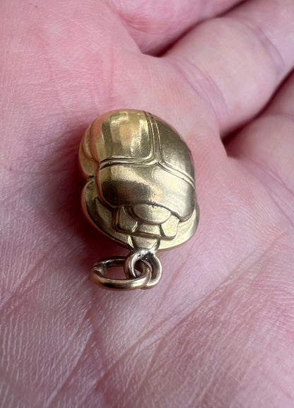 Georg Jensen 18ct Gold Scarab Beetle Charm Egyptian Revival
