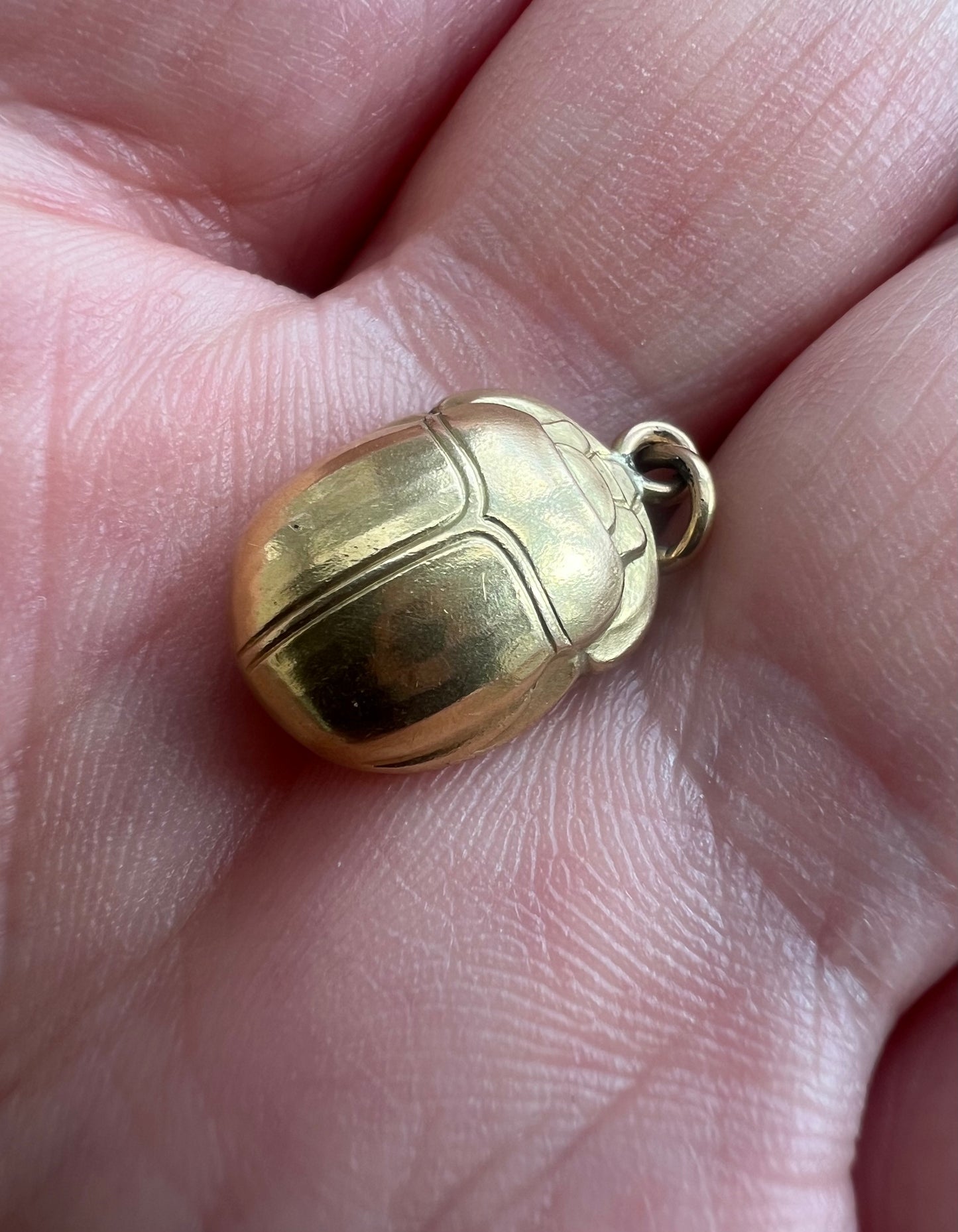 Georg Jensen 18ct Gold Scarab Beetle Charm Egyptian Revival