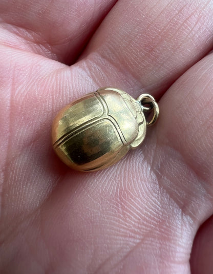 Georg Jensen 18ct Gold Scarab Beetle Charm Egyptian Revival