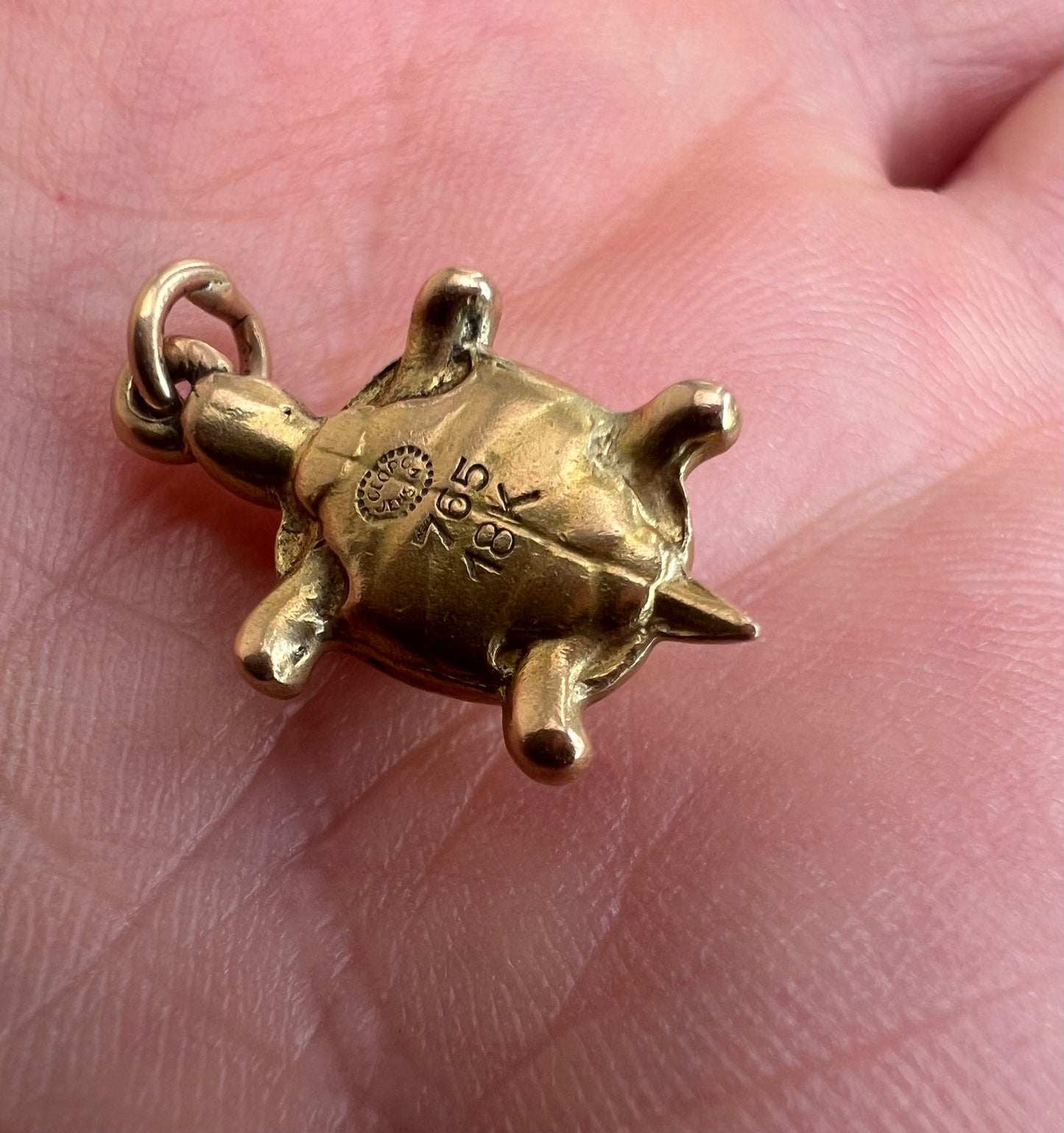 Georg Jensen 18ct Gold Mid Century Turtle Tortoise Charm