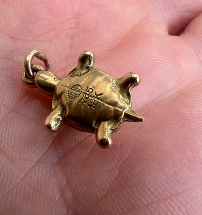 Georg Jensen 18ct Gold Mid Century Turtle Tortoise Charm