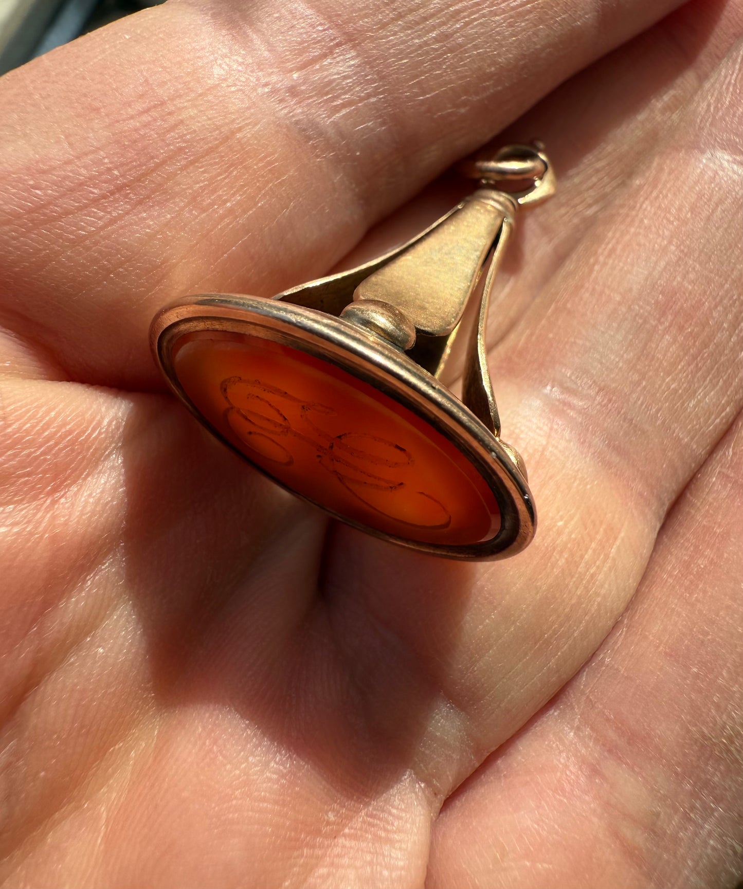 Georgian 18ct Rose Gold Intaglio Fob Seal