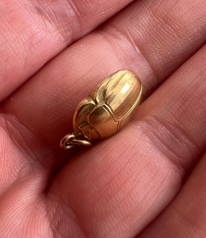 Georg Jensen 18ct Gold Scarab Beetle Charm Egyptian Revival