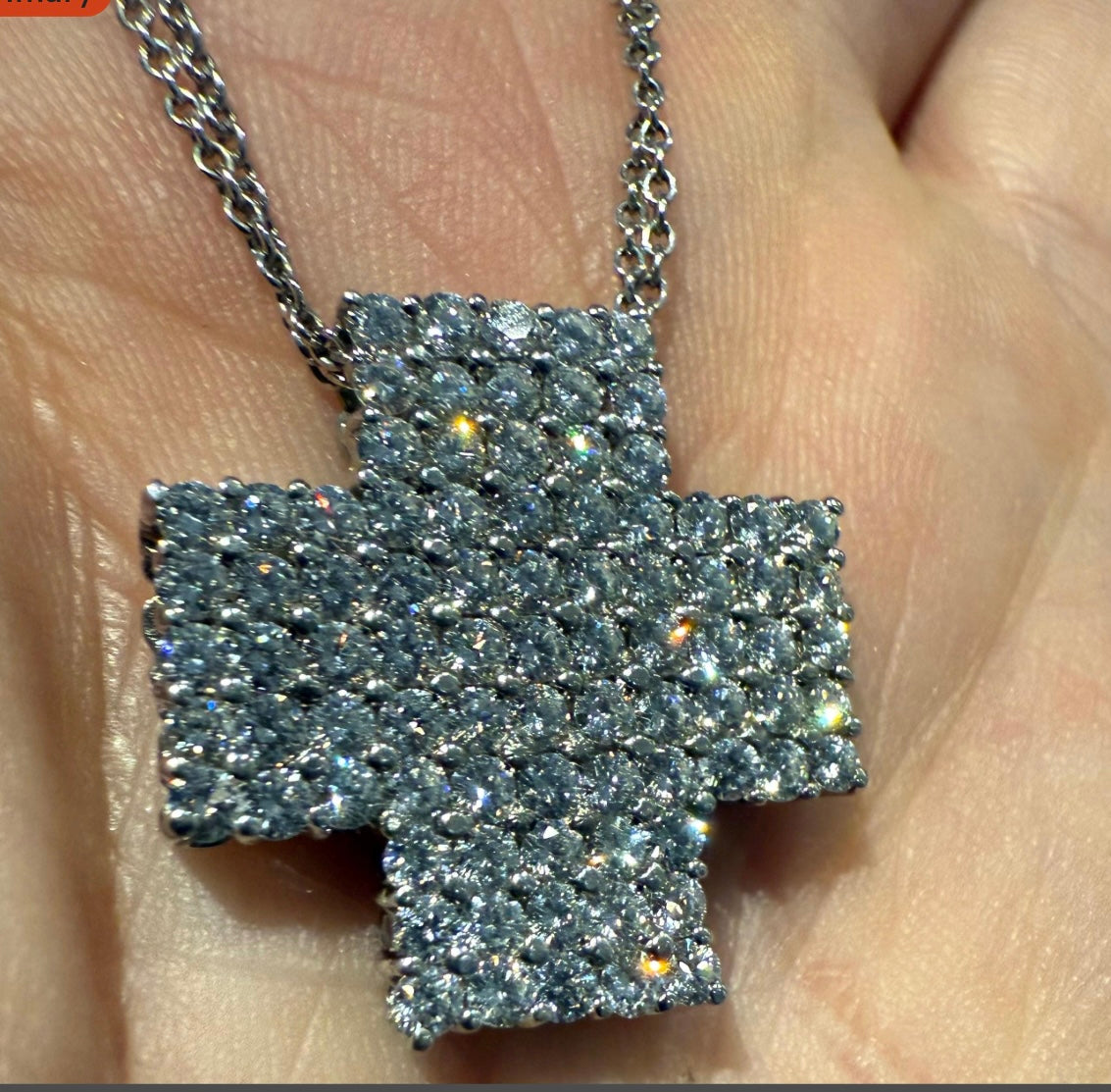 RESERVED Teresa 18ct white gold diamond cross Payment 2