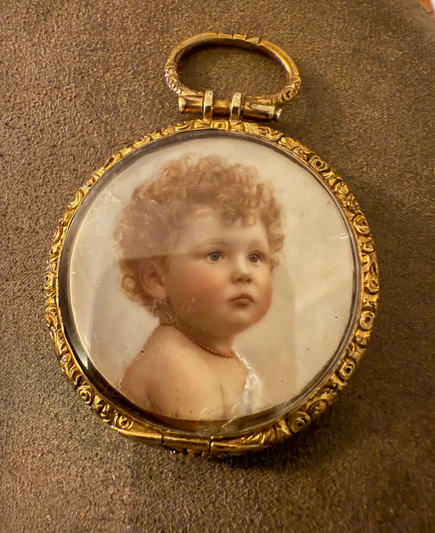 Super Sweet Sentimental Victorian Portrait Miniature Locket