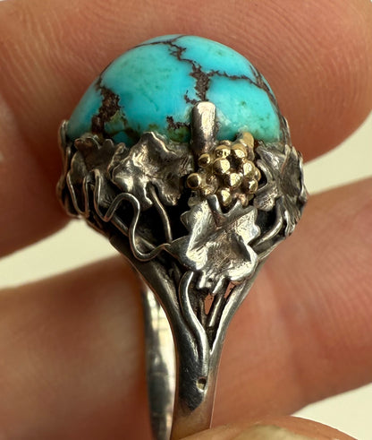 Artificer's Guild Arts & Crafts Turquoise Ring