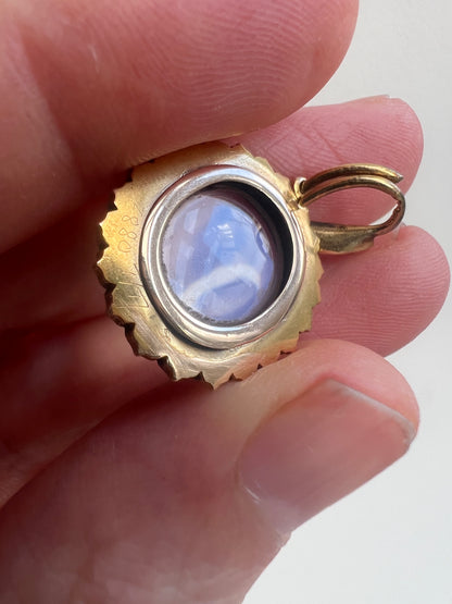 Rock Crystal Gold Pearl Turquoise Sentimental Victorian Locket