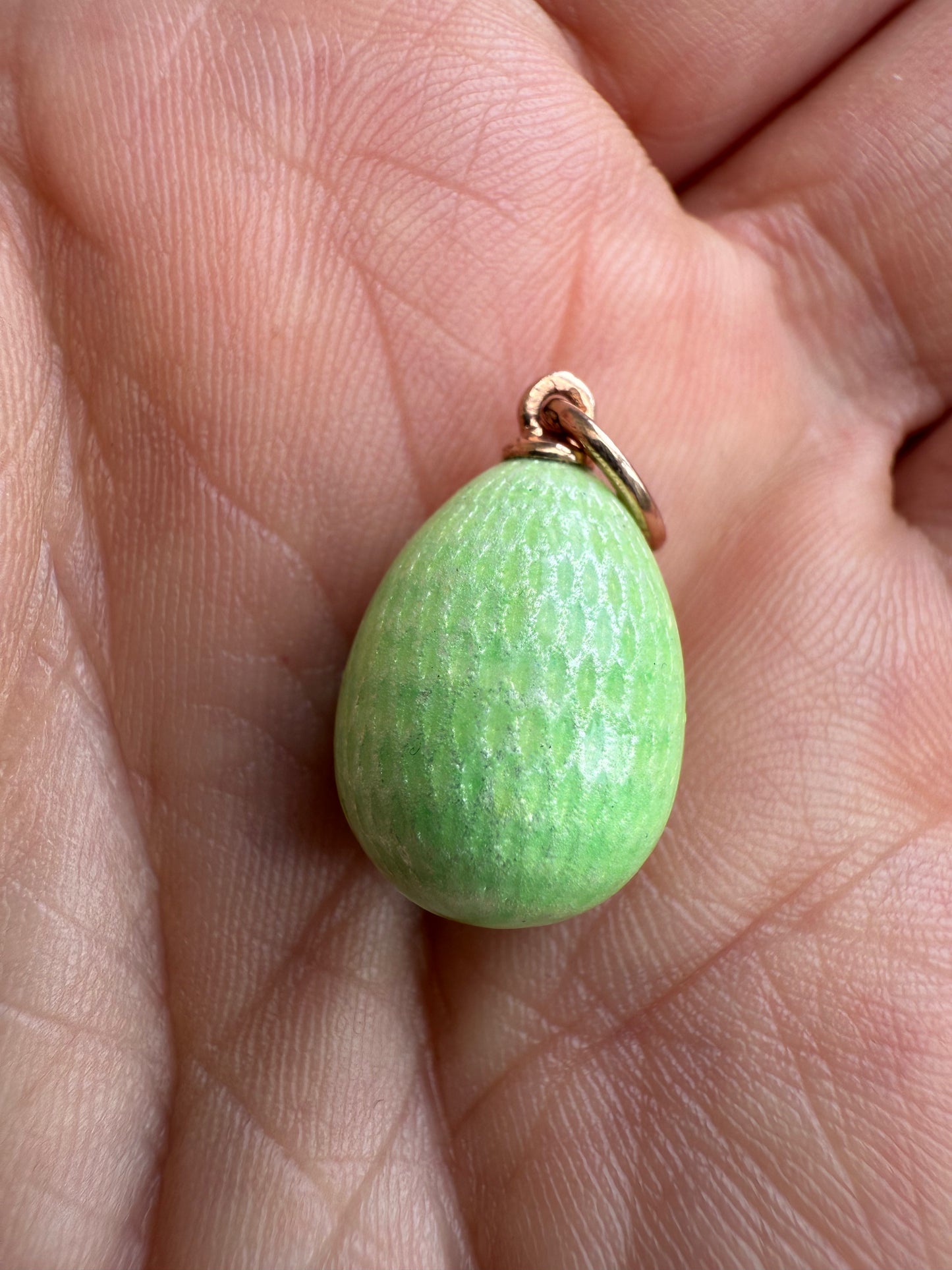 Faberge c1900 Enamelled Easter Egg Chicken Hen Pendant Charm Workmaster Andrei Adler