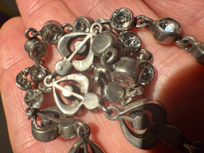 French Antique Silver Paste Necklace