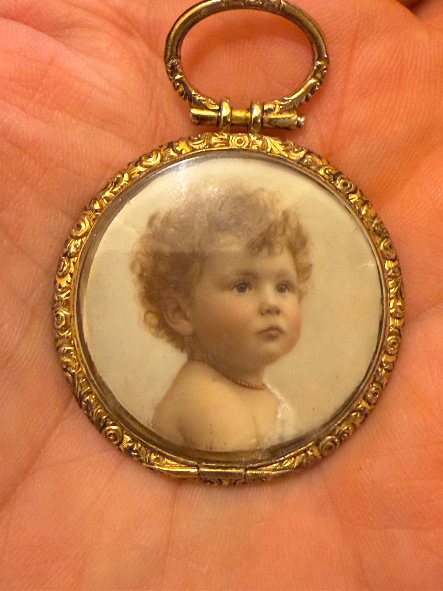 Super Sweet Sentimental Victorian Portrait Miniature Locket