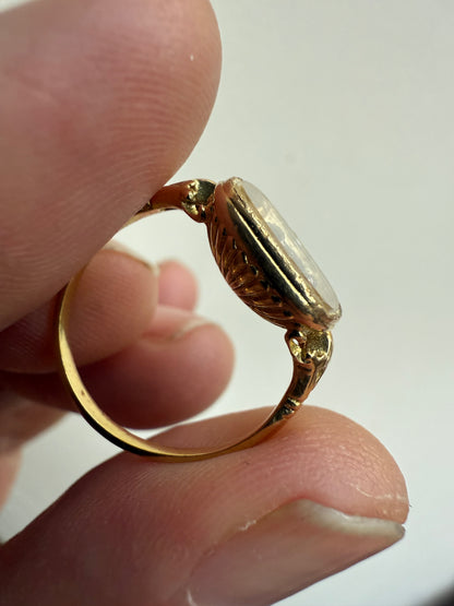 Regency Momento Mori Gold Skull Ring (likely modified from the original)