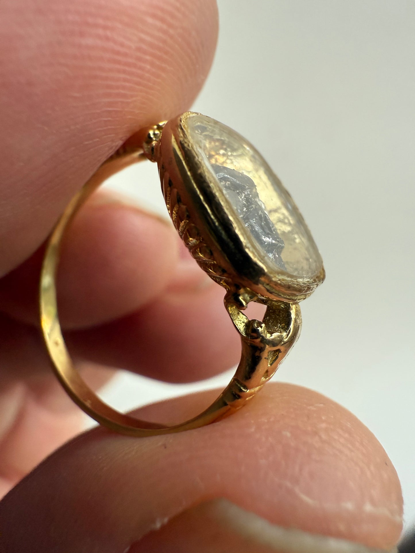 Regency Momento Mori Gold Skull Ring (likely modified from the original)